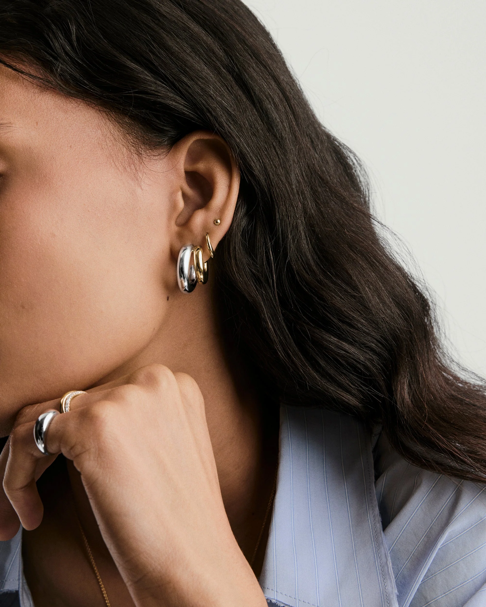 Gemini Double Hoops