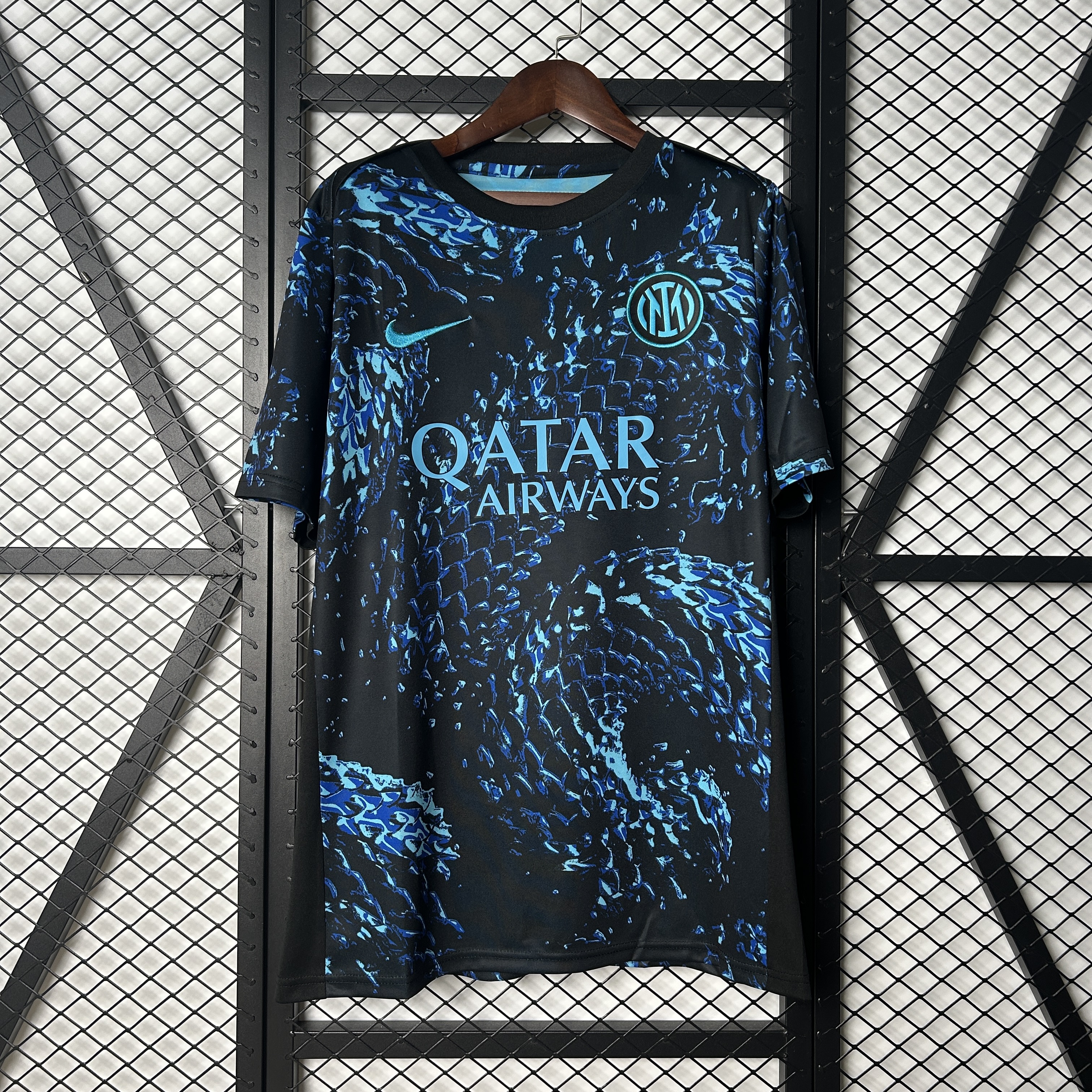 Inter Milan Blue Scale Pattern Man Jersey 25/26