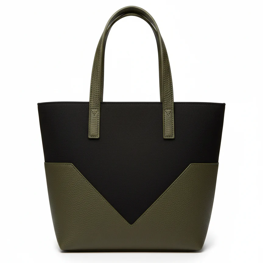Reverse Olive Black Tote