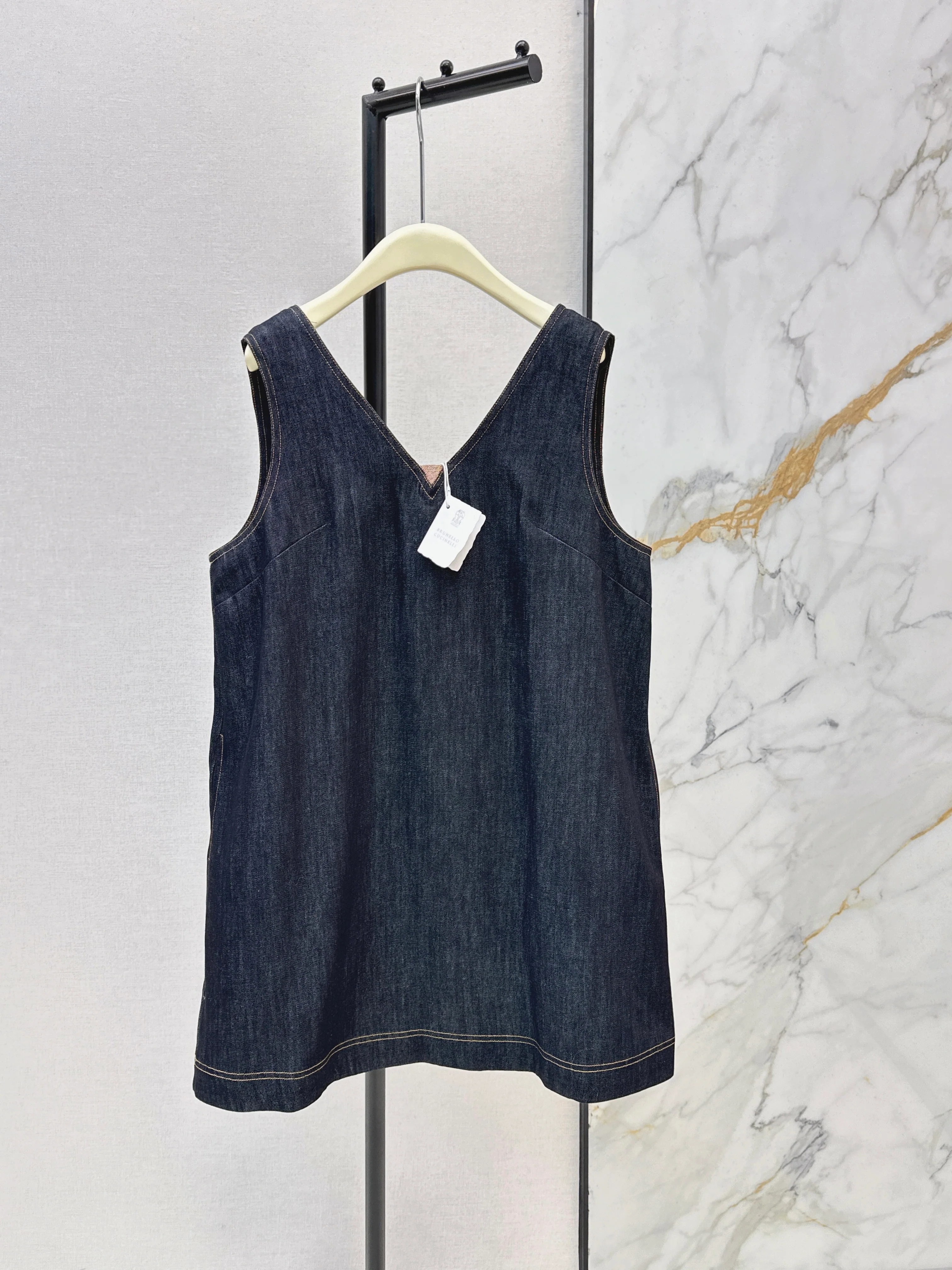 Brun NEW denim vest dress