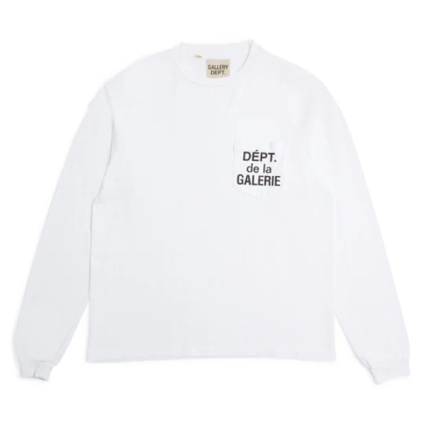 Gallery Dept. De La GALERIE LS Pocket T-shirt White