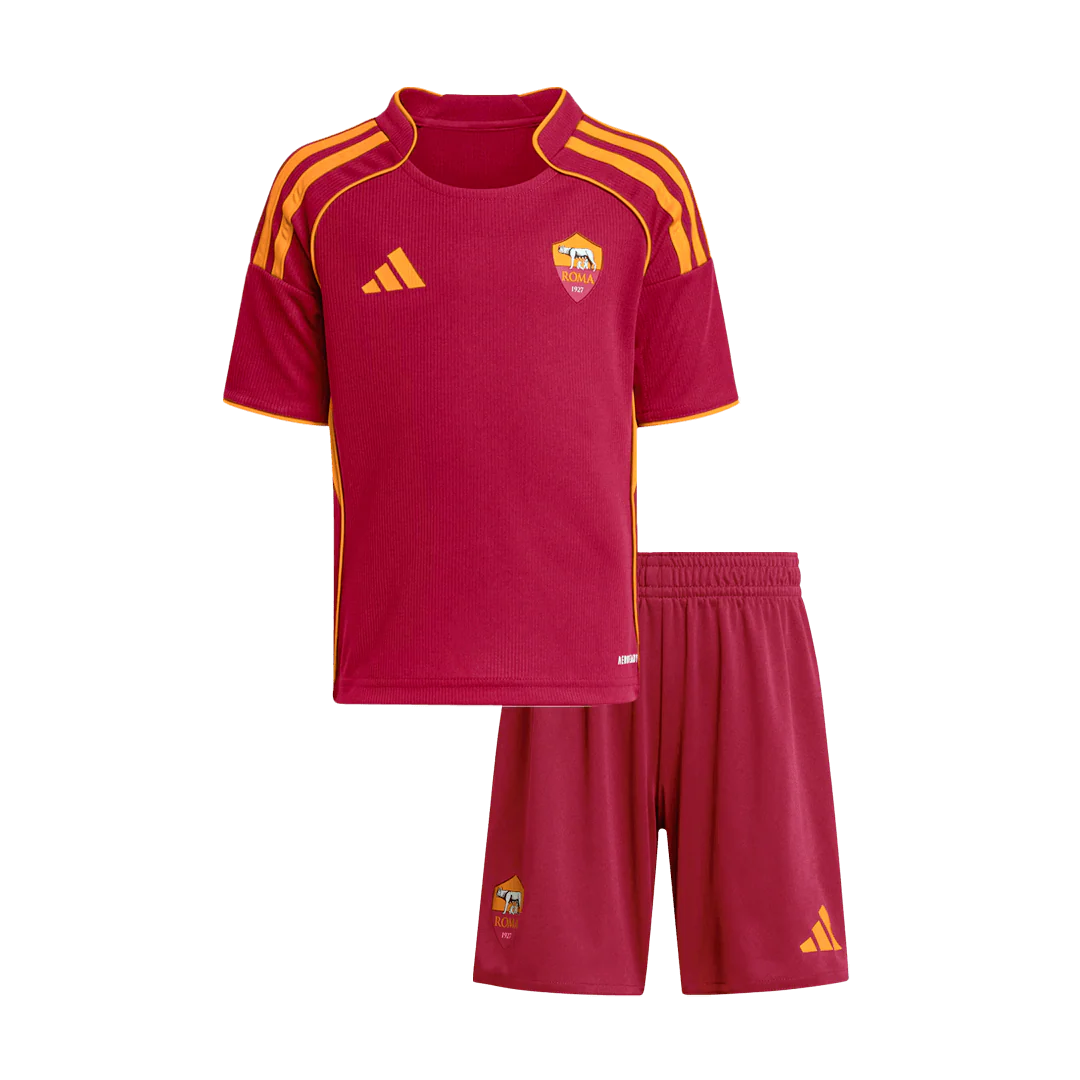 Roma Kid's Home Soccer Kit 2025/26 - Jersey+Shorts