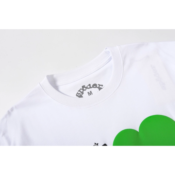 Sp5der T-Shirt T001 white  green heart
