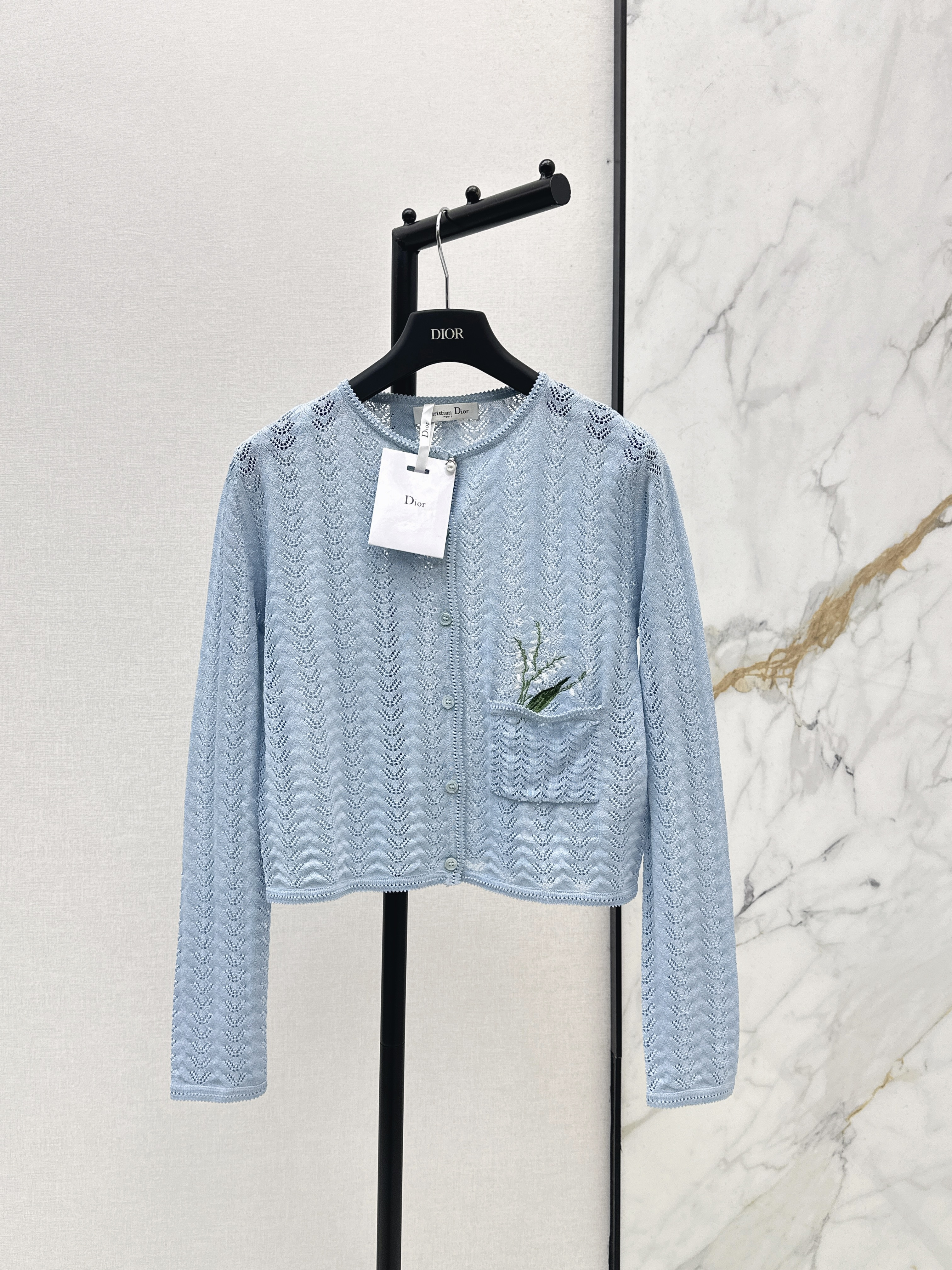 CD New embroidery knit cardigan