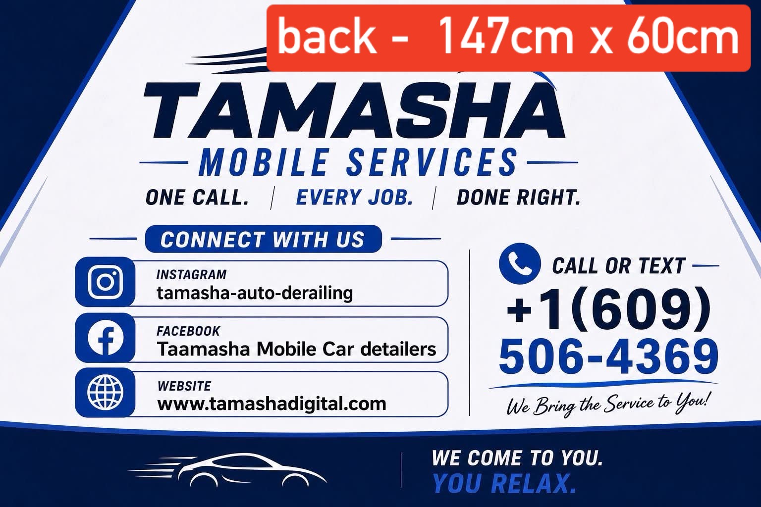 Perforated Sticker / Custom - 2 sides 280cmx63cm - back 147cmx60cm