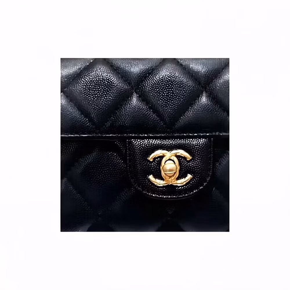 Chanel (CHANEL) women's bag 24A handmade workshop series diamond plaid leather chain flap gold buckle ladies hand shoulder messenger bag AS4956-B17186-94305 length 18cm wide 8cm high 13cm