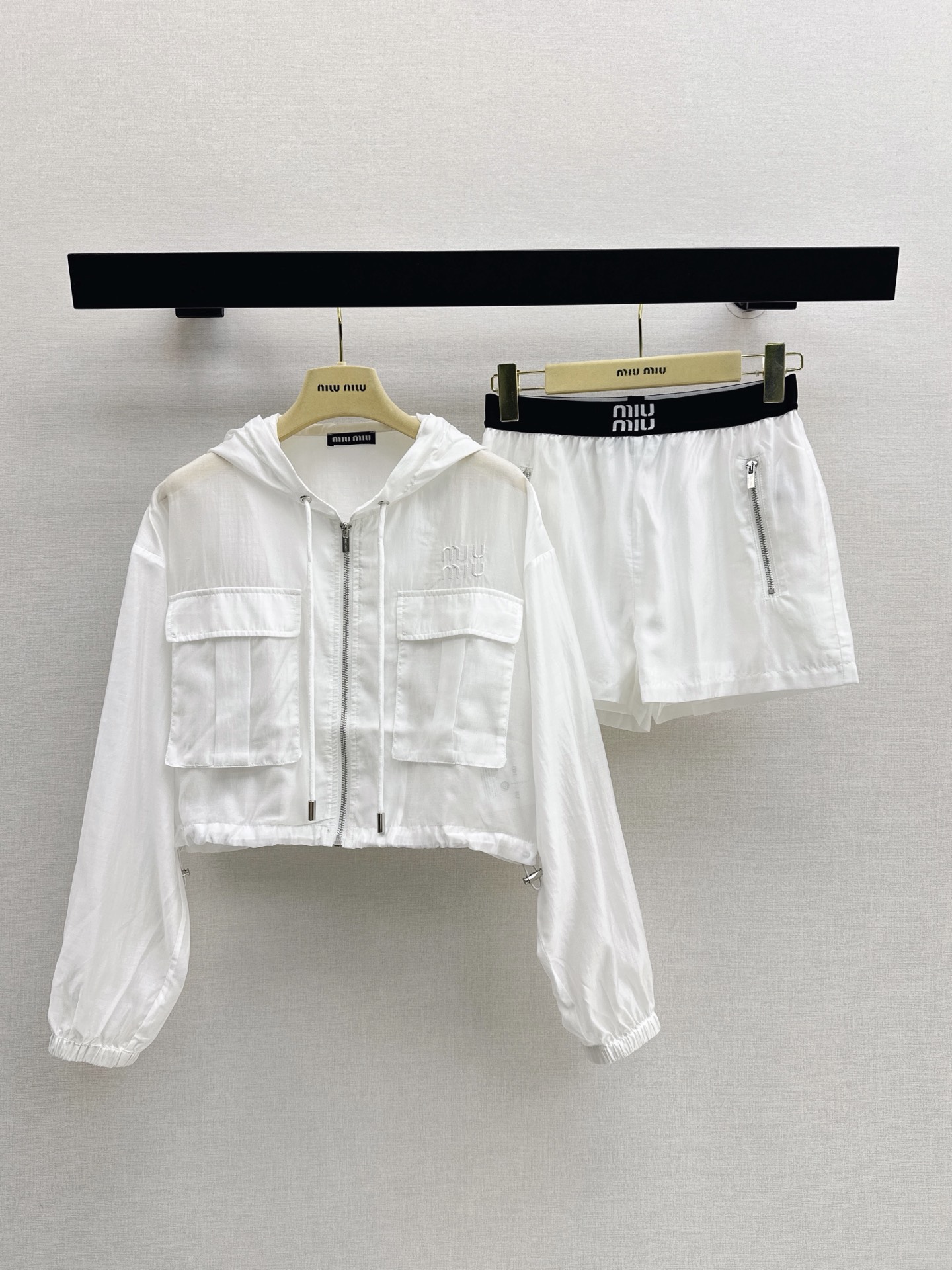 Miu New drawstring hoodie set