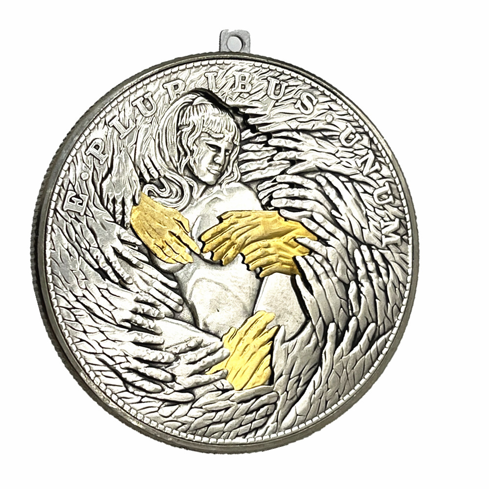 Movable Mechanical Coin  'Goddess Of Thousand Hands'  Sexy Girl Roman Booteen Coin Hobo Nickel Morgan Dollar Amazing Art Collectible Creative Gift Handmade Commemoration Coin