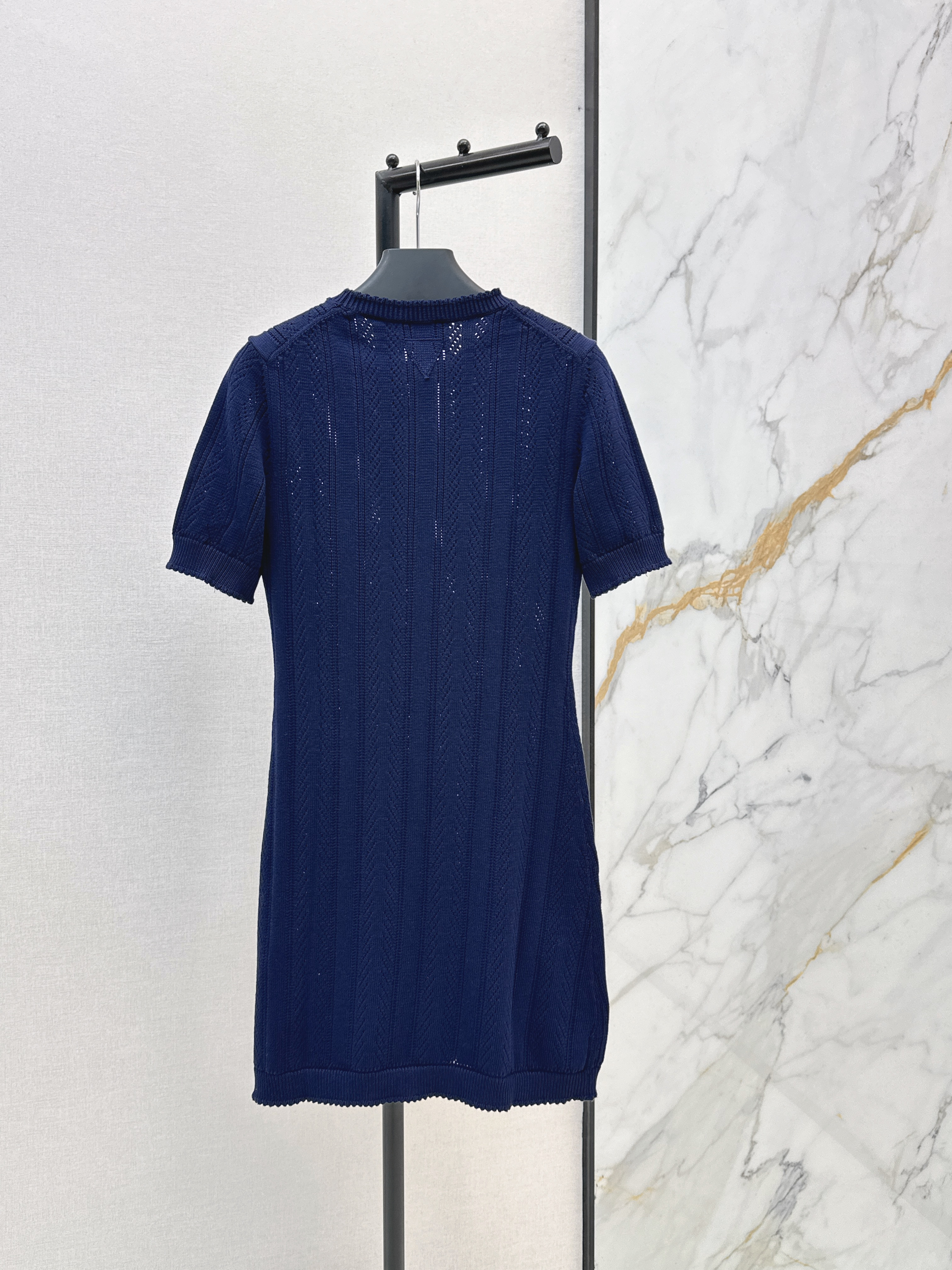 Pra New Hollow-out Crochet Short Sleeve Dress