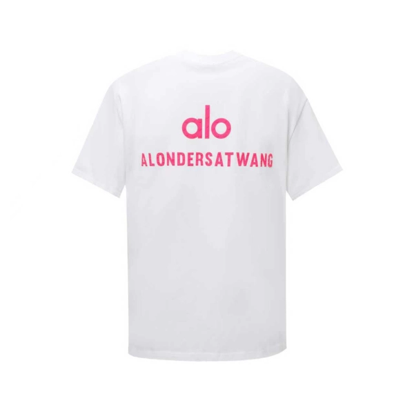 alo yoga T-shirt white ( pink label)