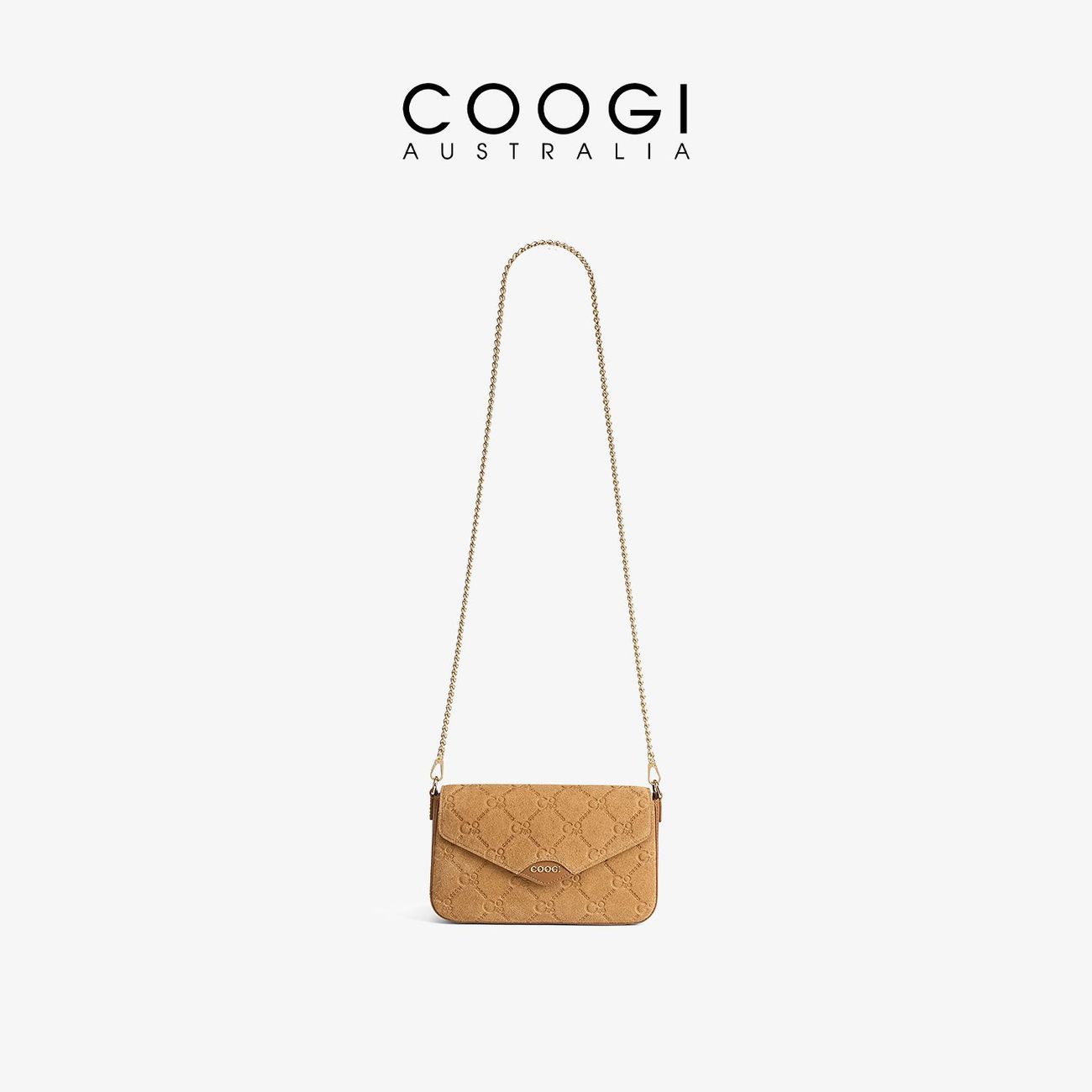 [COOGI] Bag Women's New Retro Light Luxury Suede Shoulder Bag Chain Small Square Bag for Traveling Crossbody Women's Bag