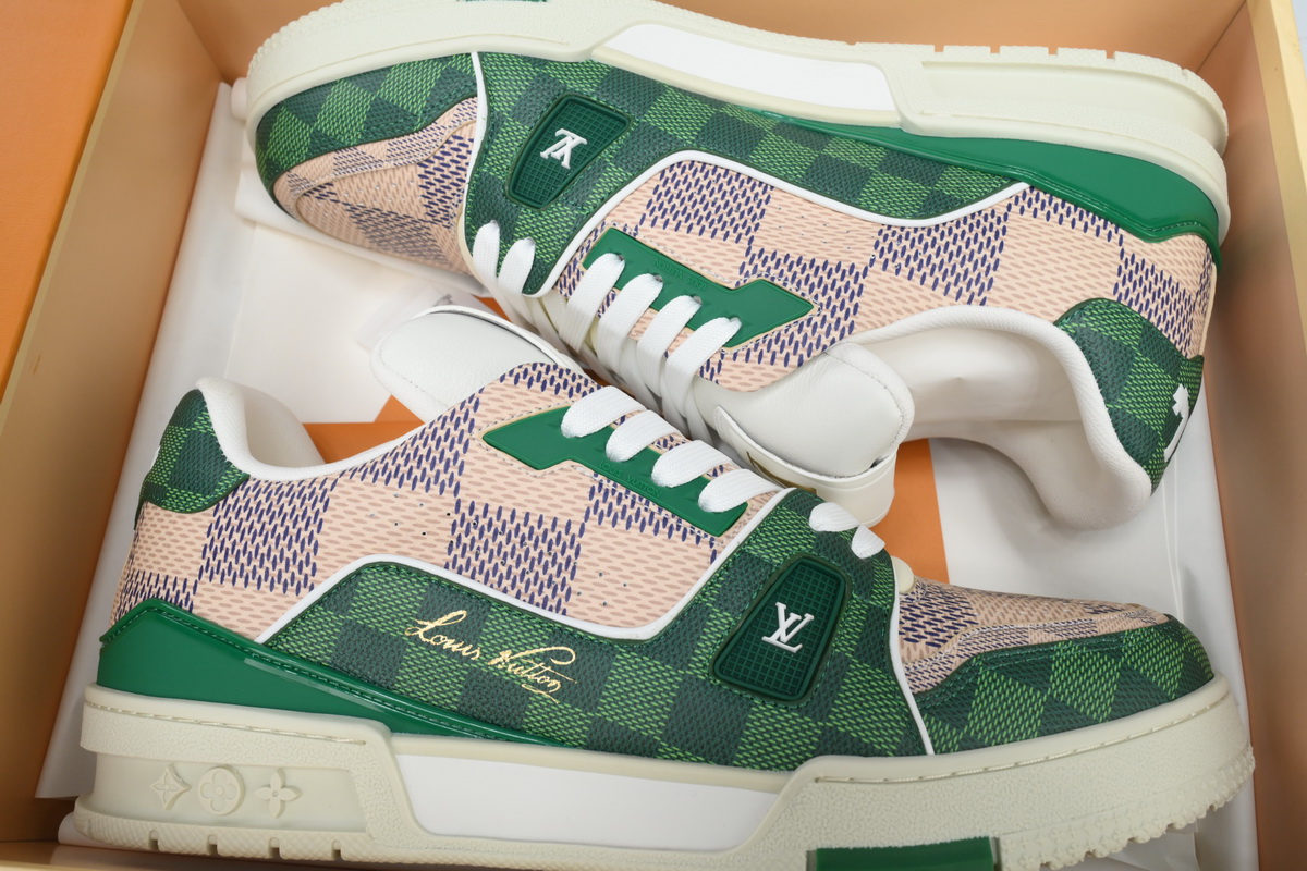 Pkkicks God Batch LOUIS VUITTON Trainer White Green