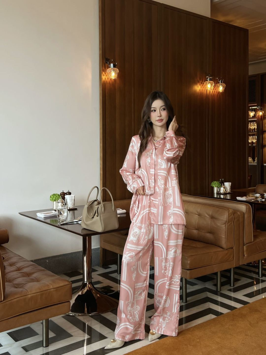 Herm New print silk pants