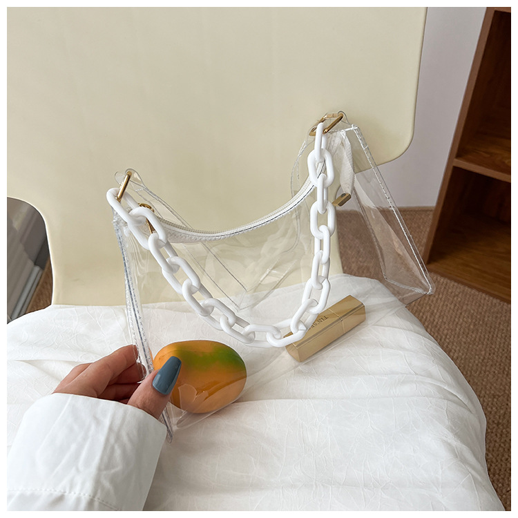 Women's Solid Clear Mini Bag / Underarm Bag