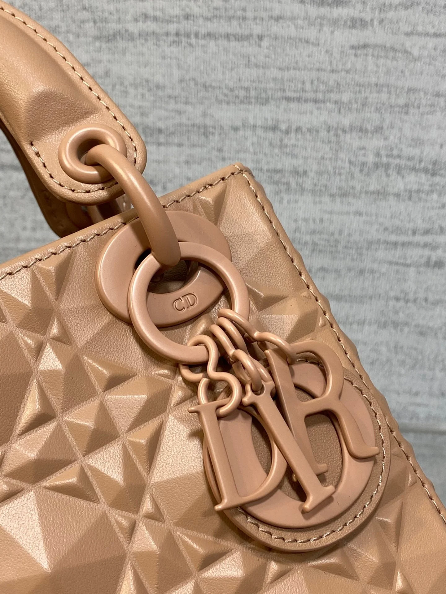 CD Mini Lady Bag  Diamond Pattern Calfskin