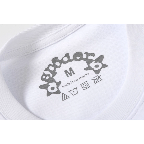 Sp5der T-Shirt T001 white  blue heart