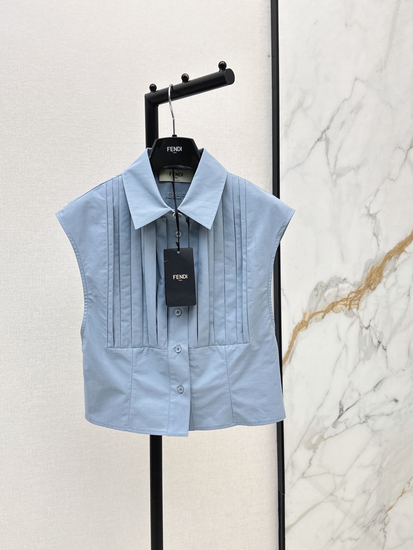 Fend New pleated decorative shirt