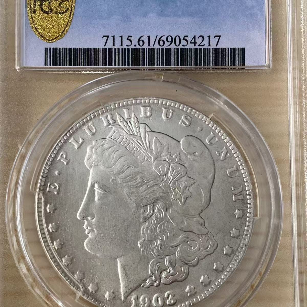 US Coin PCGS 1900-1904 CCversion For Choice $1 Morgan Dollar Silver Coins Currency Senior Transparent Box