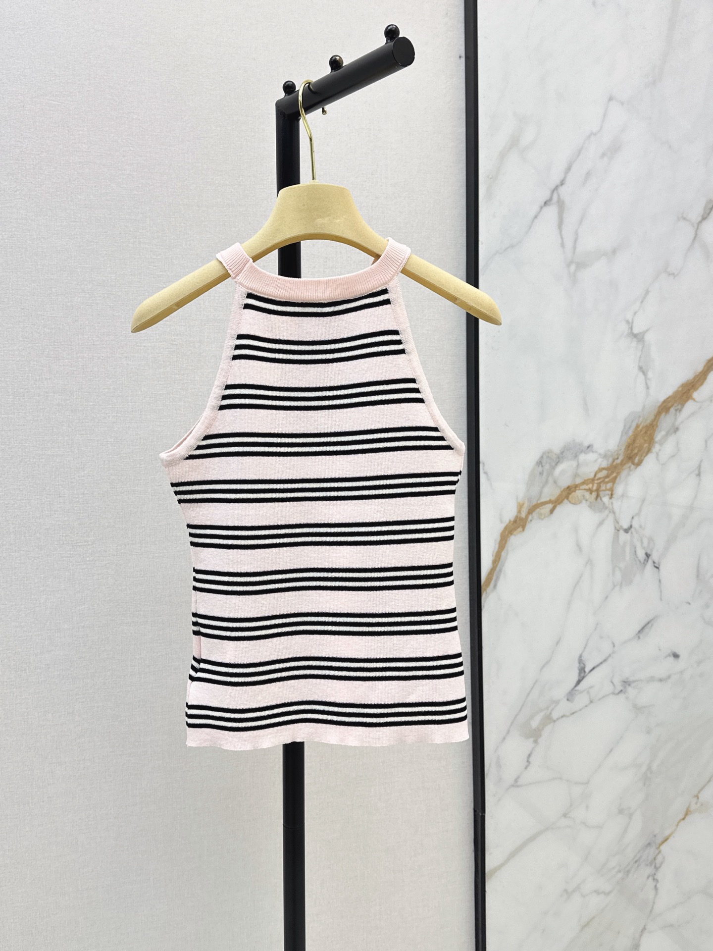 Miu New stripe knit vest