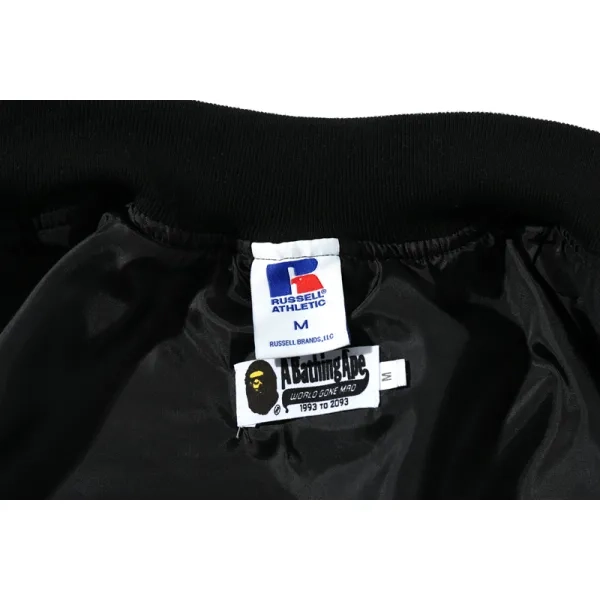 Bape x Russell College Varsity Jacket Black