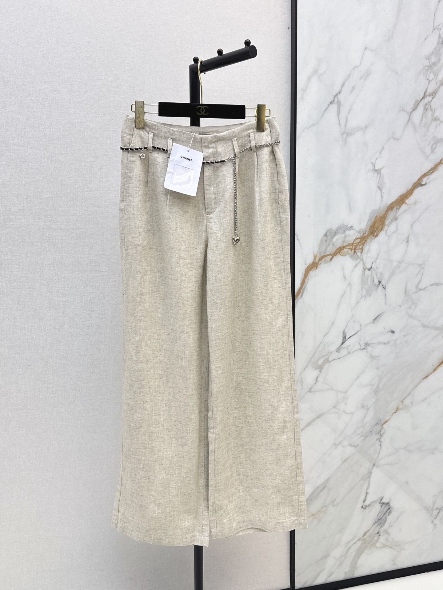 Chan New Waist Chain Straight-Leg Pants