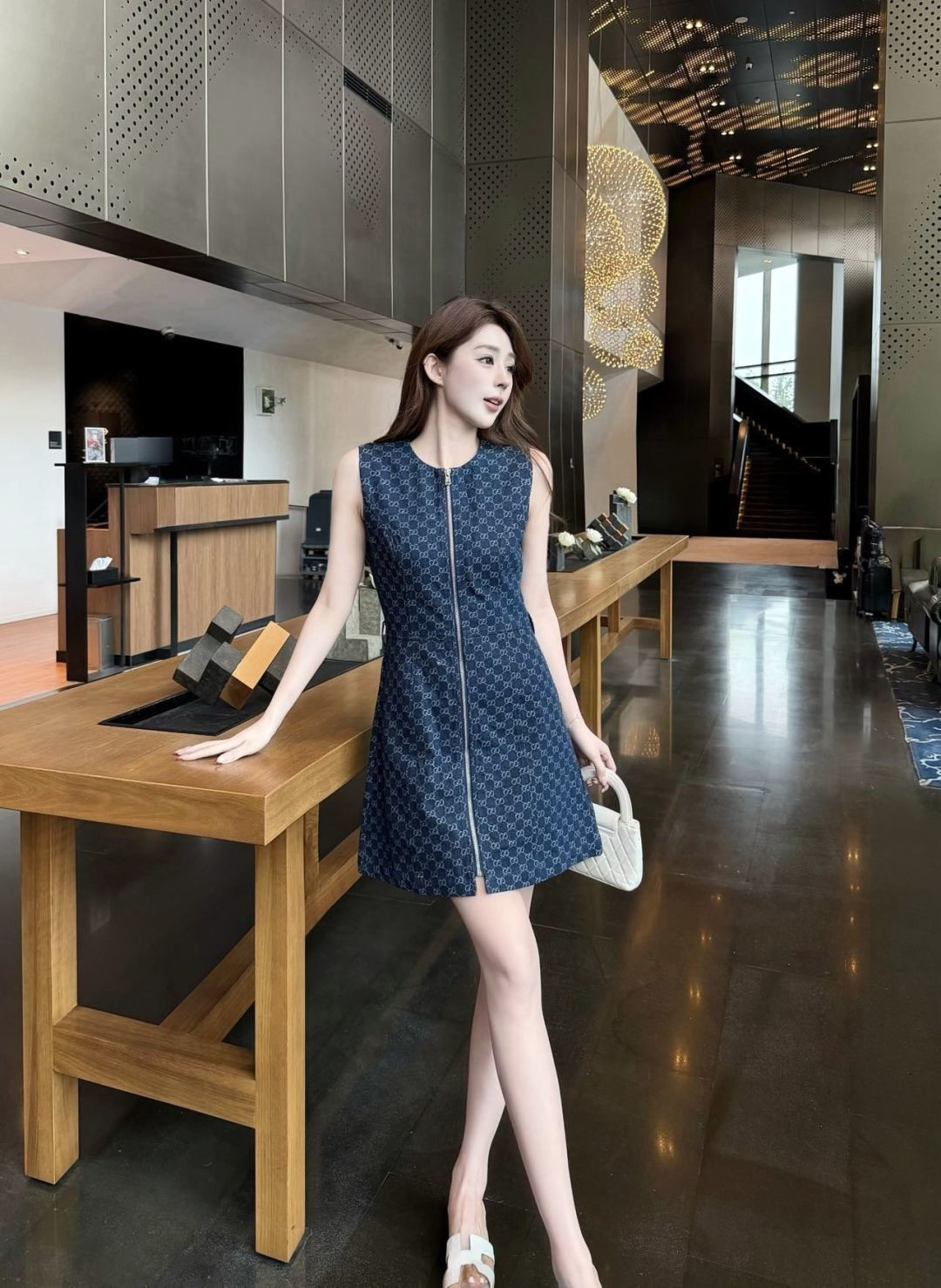 Guc New Denim sleeveless dress