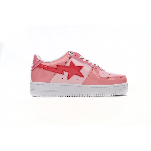 Cheap Fake BapeSta Low Pink Paint Leather 1H2-019-1046