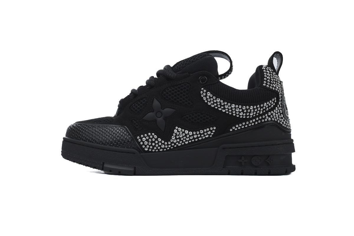 Pkkicks God Batch Louis Vuitton Skate Trainer Black Swarovski Monogran 1ABMHV