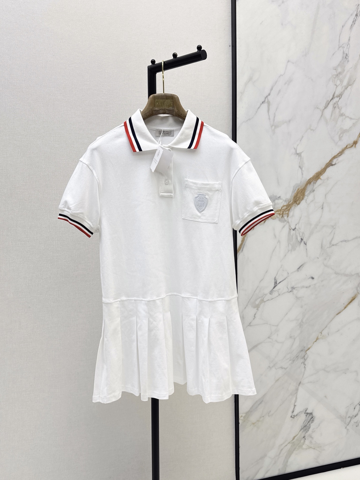 Brun New polo collar short-sleeve dress