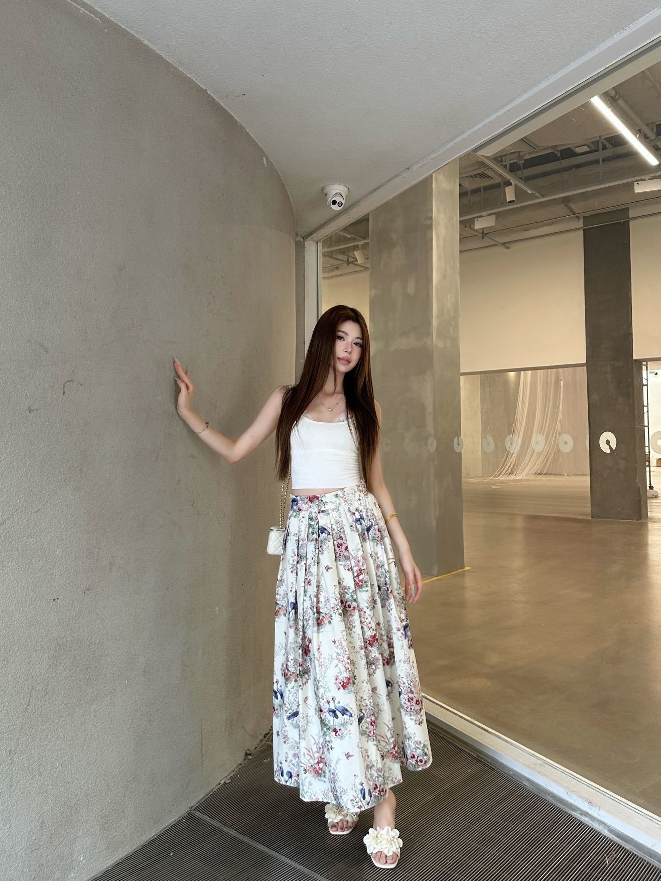 CD New floral print skirt