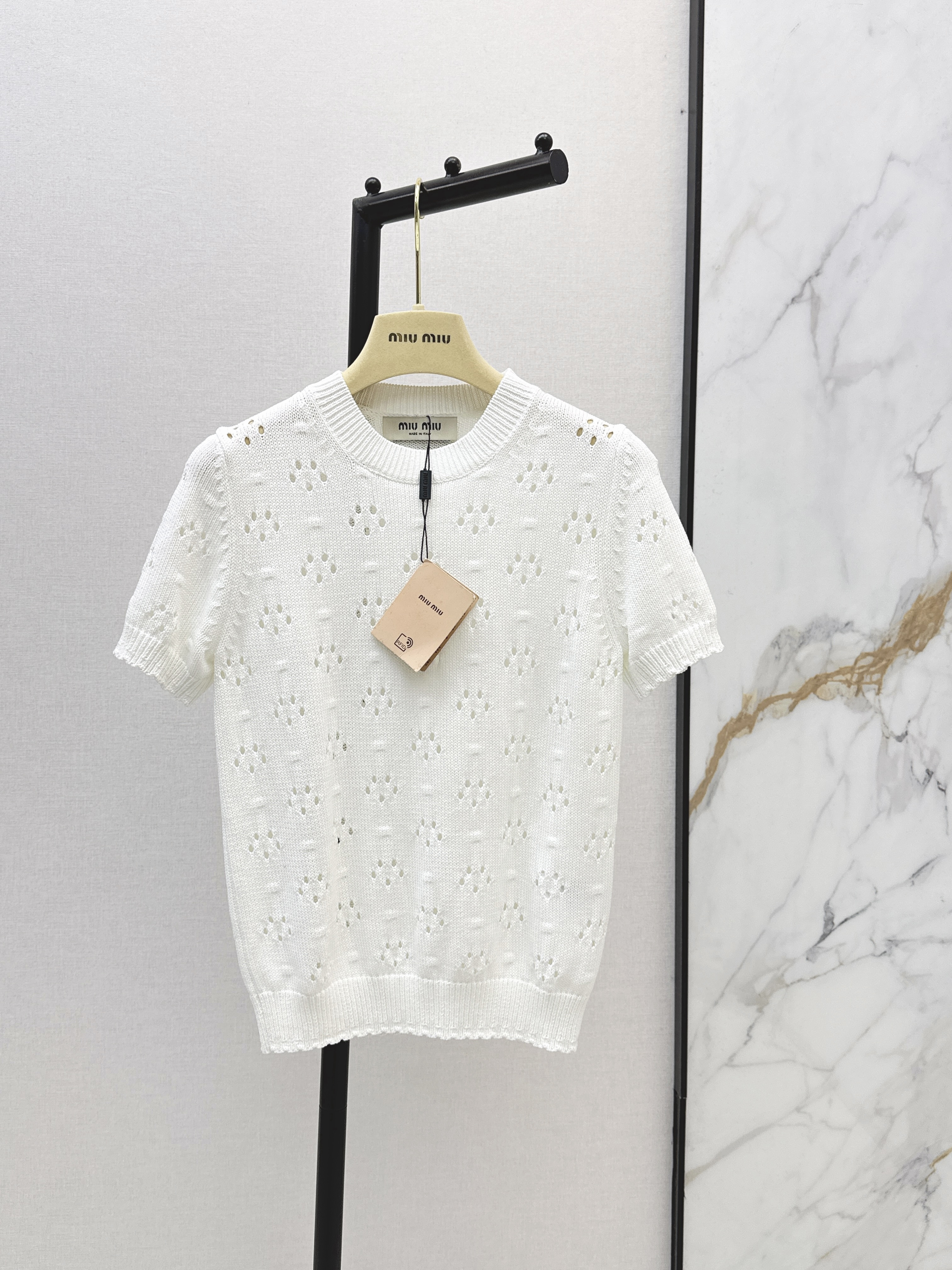 Miu New Knitted Hollow Top