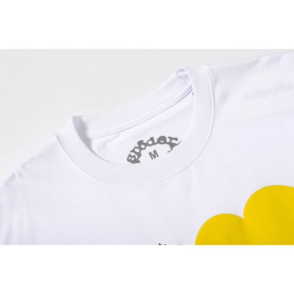 Sp5der T-Shirt T001 white yellow heart
