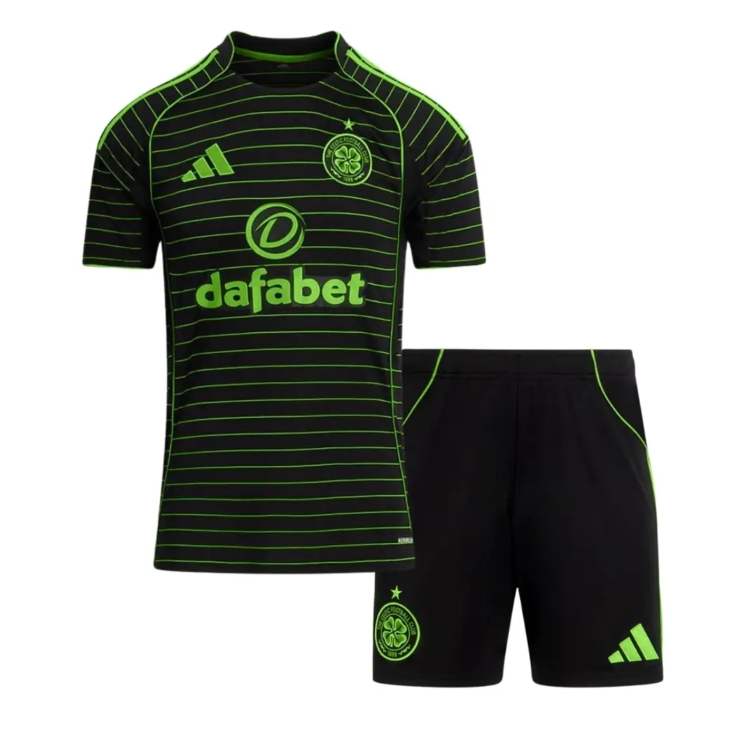 Kid's Celtic Away Soccer Kit 2025/26 - Jersey+Shorts