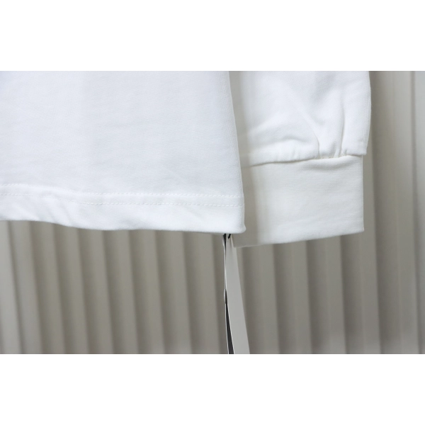 Chrome Hearts Purple Neck Logo Long Sleeve T-Shirt White