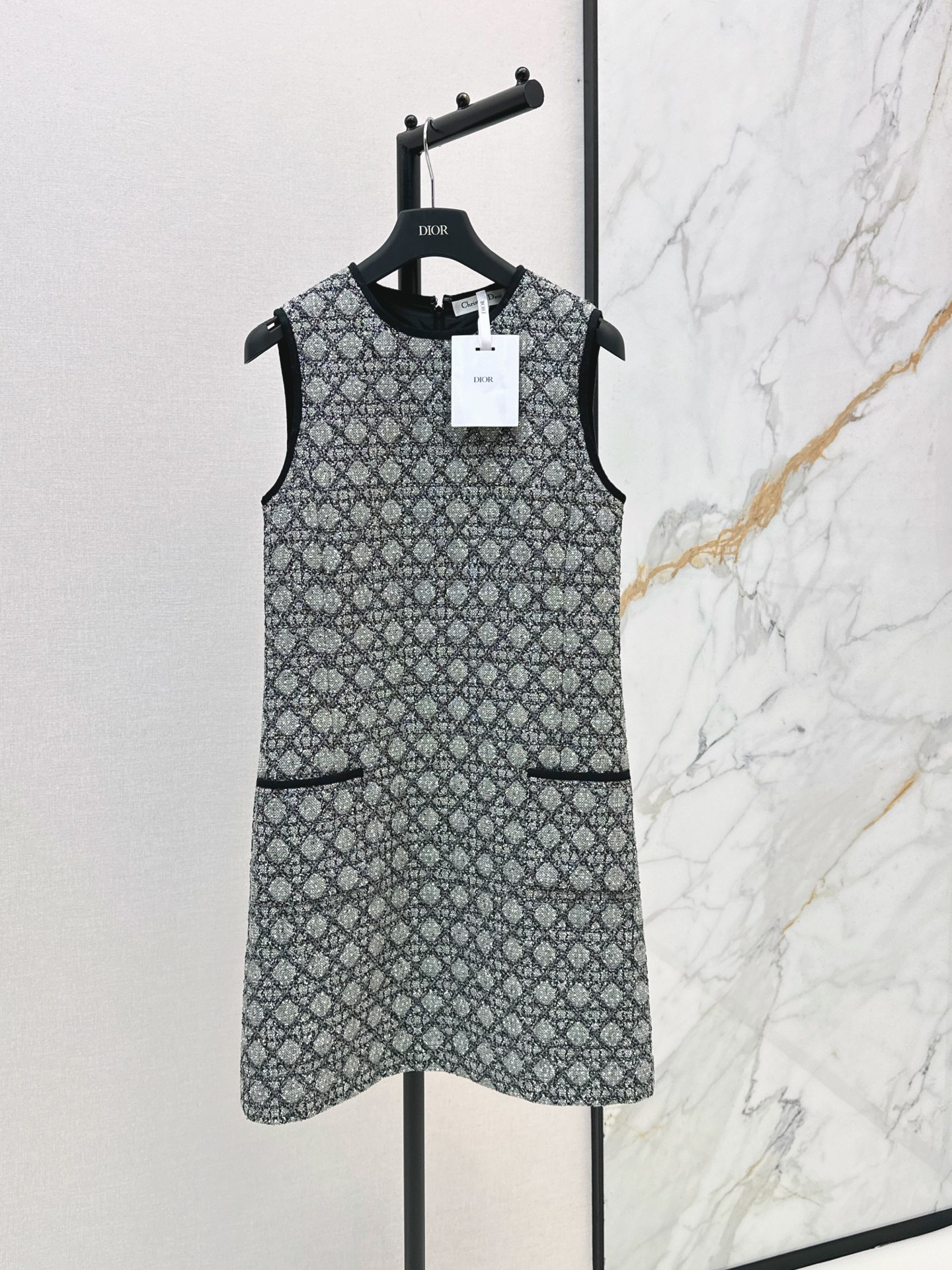 CD New rhinestone tweed dress