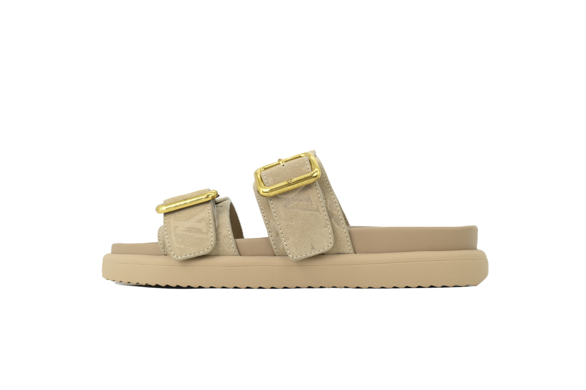Pkkicks God Batch LOUIS VUITTON Venice Mule Shoes Beige
