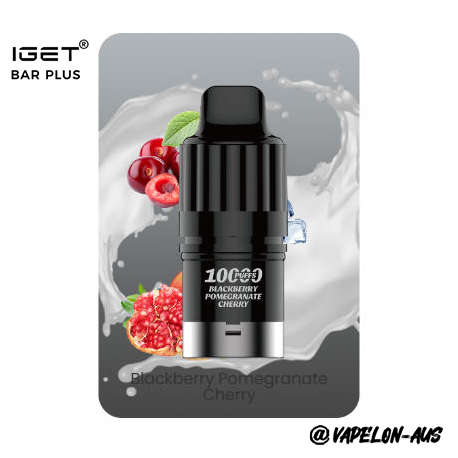 IGET BAR PLUS S3 POD 10000 Puffs - Blackberry Pomegranate Cherry