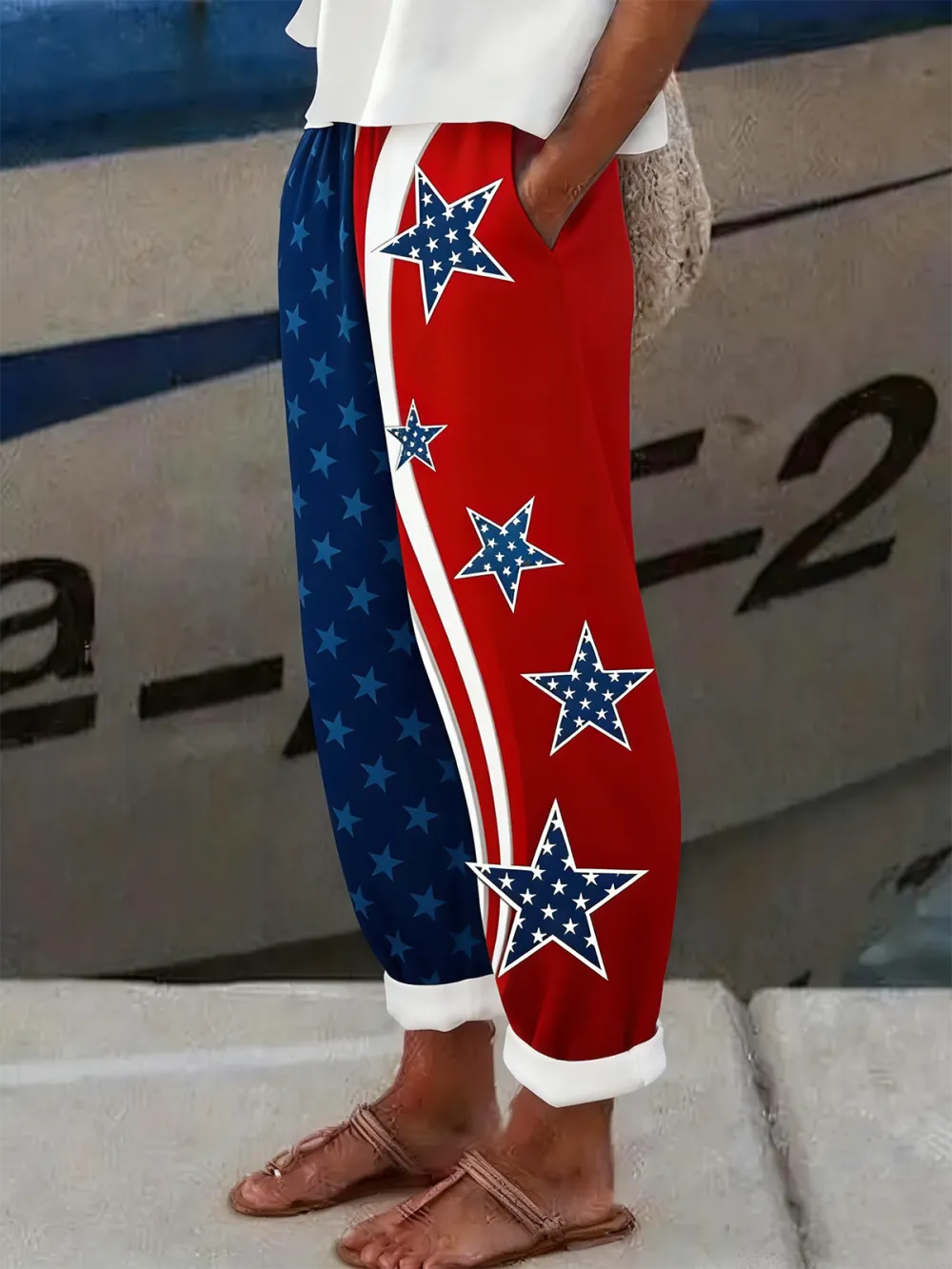 Women Striped Long Pants Vintage Spring/Fall Trousers