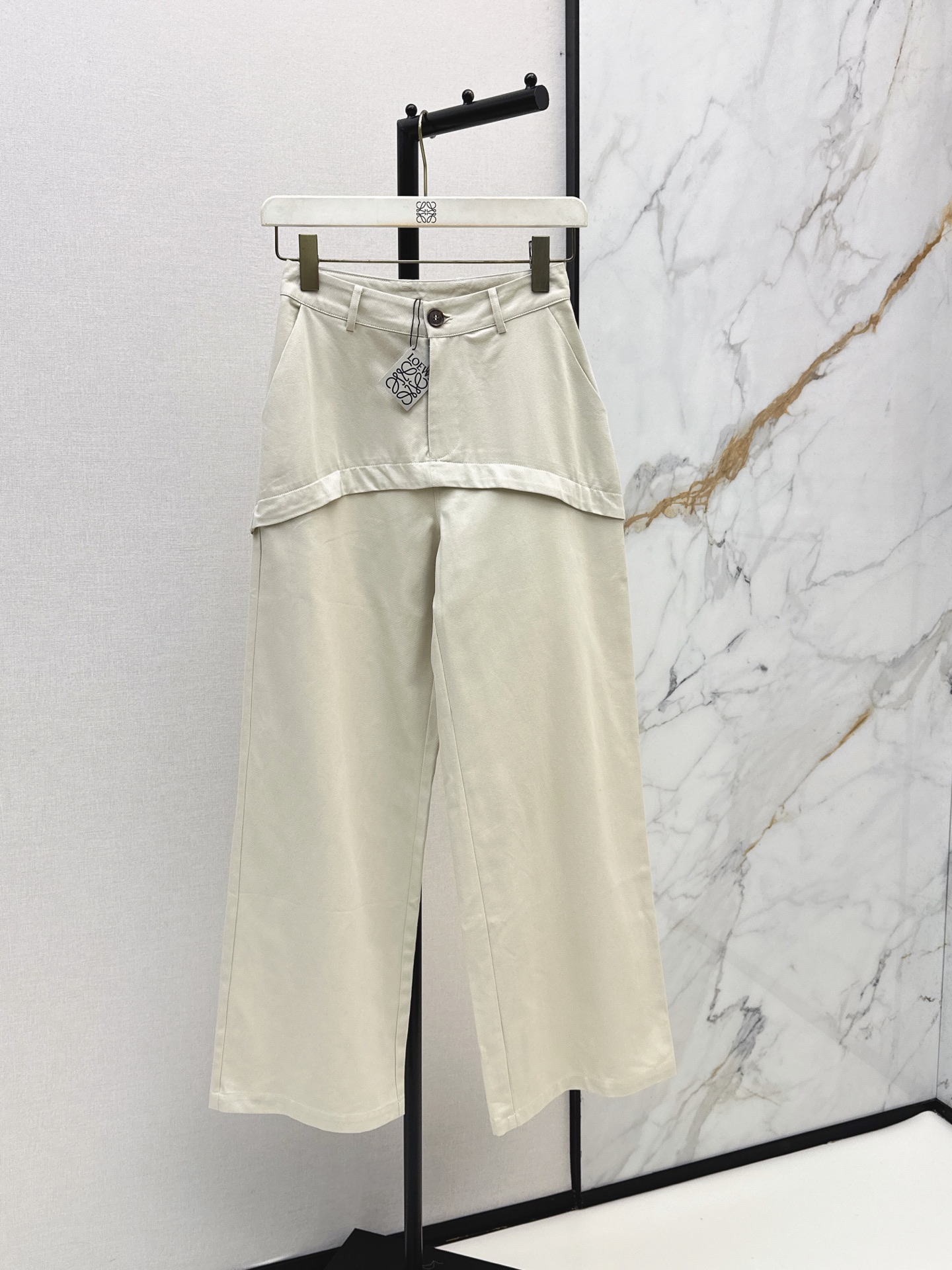 Loe New embroidered straight-leg pants