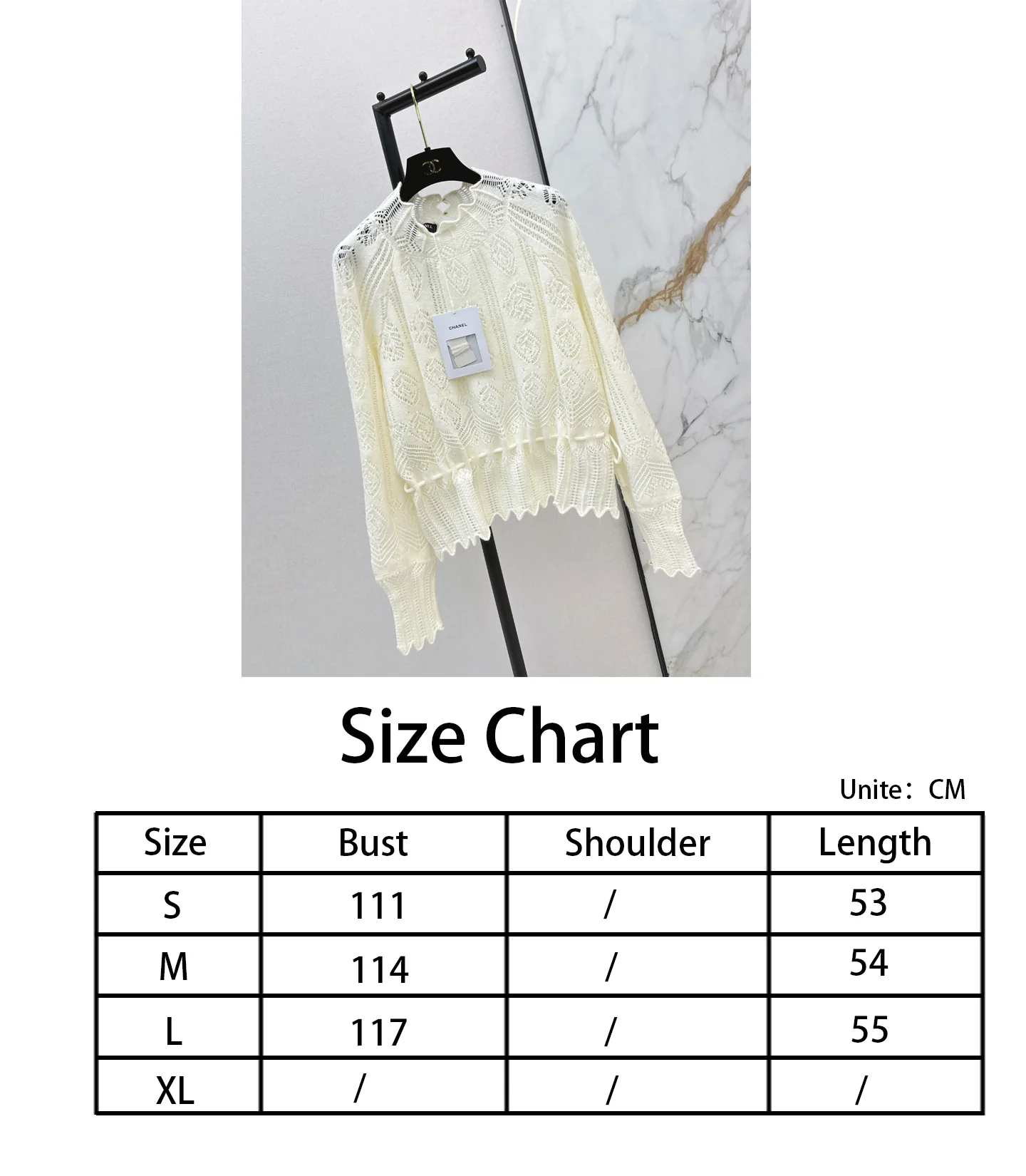 Chan NEW shollow cable knitwear