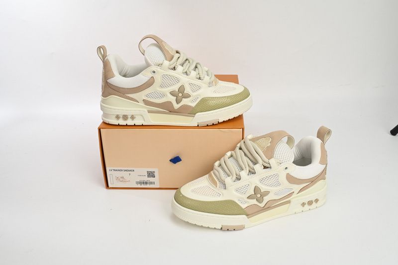Pkkicks God Batch LOUIS VUITTON Skate Sneaker Beige White