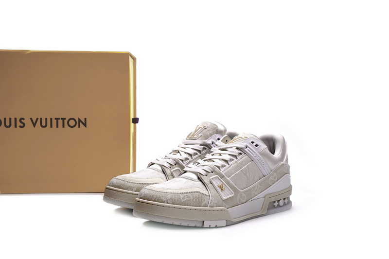 Pkkicks God Batch LOUIS VUITTON Trainer White Denim MS0241