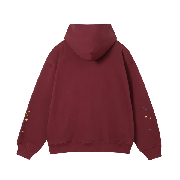 Sp5der Hoodie Burgundy