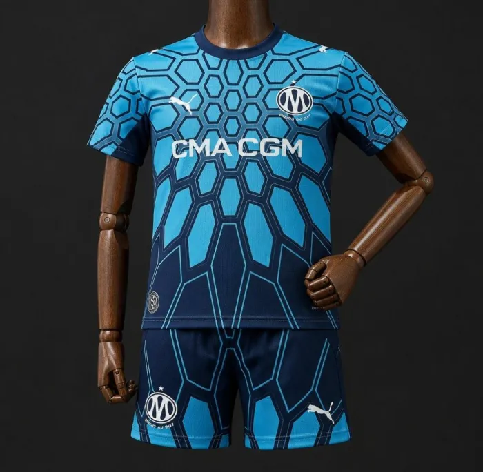 Kids Marseille Blue Goalkeeper Suit 26/27