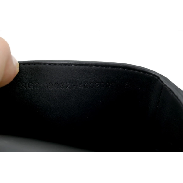 HERMES Solid Black Button Slides