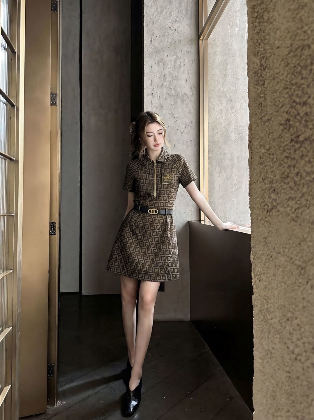 Fend New jacquard dress