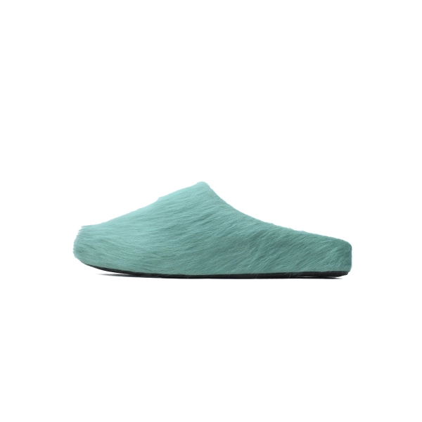 Marni Long-hair Calfskin Fussbett Sabot Dark Green SBMR000600P412200V38