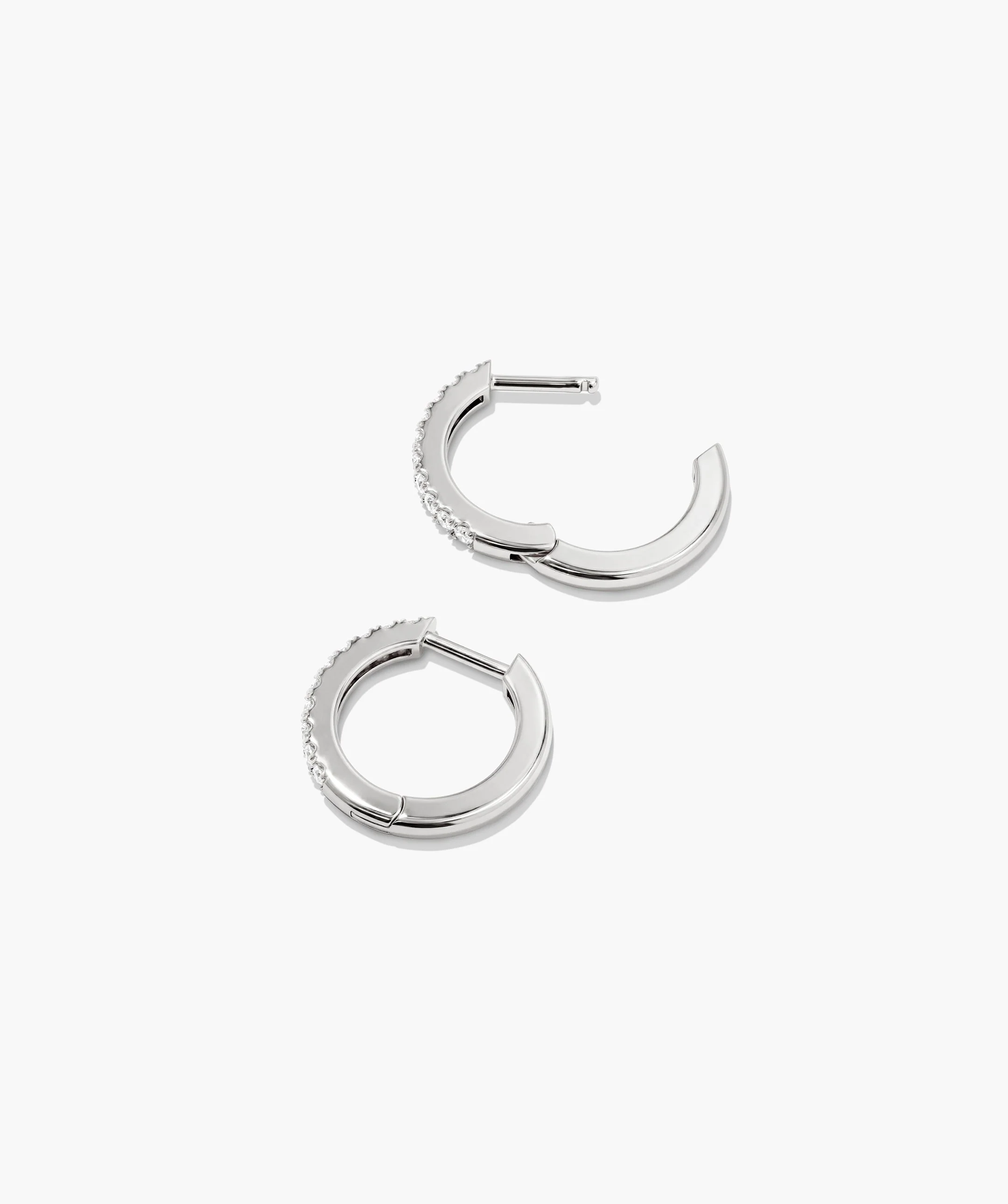 Pavé Lab Grown Sapphire Small Hoops