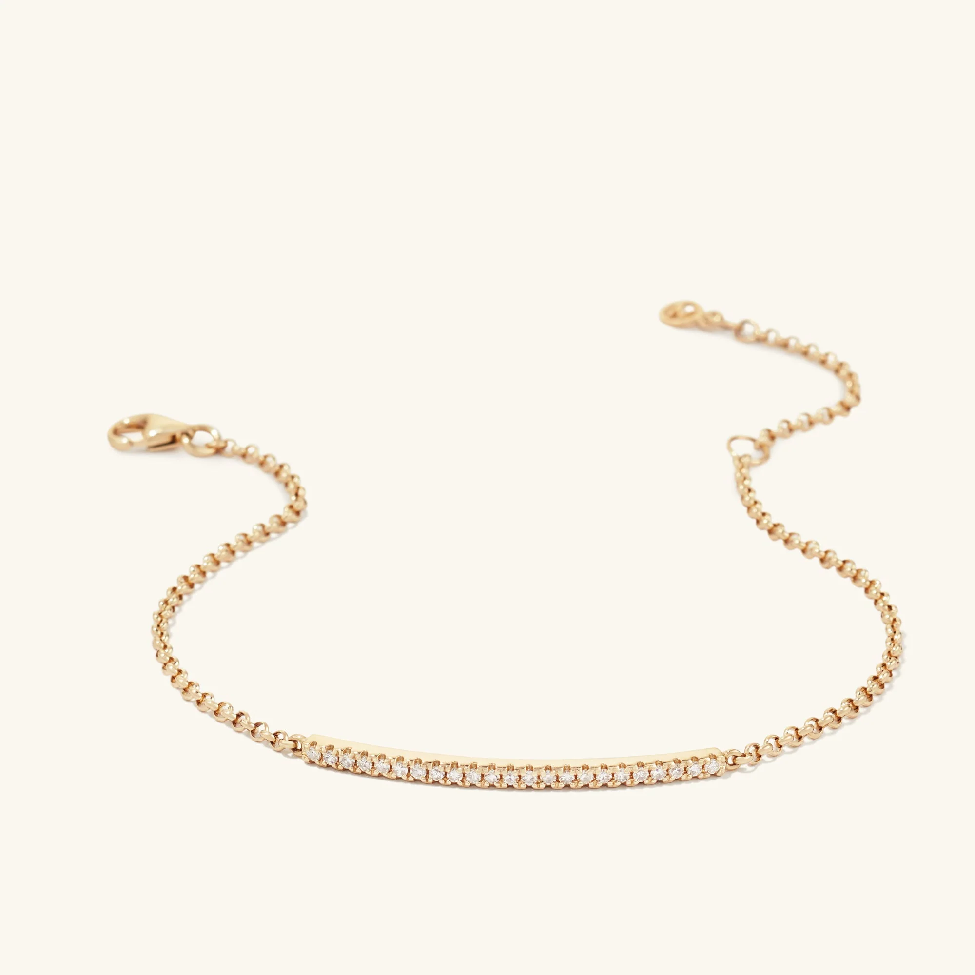Pave Diamond Bar Bracelet