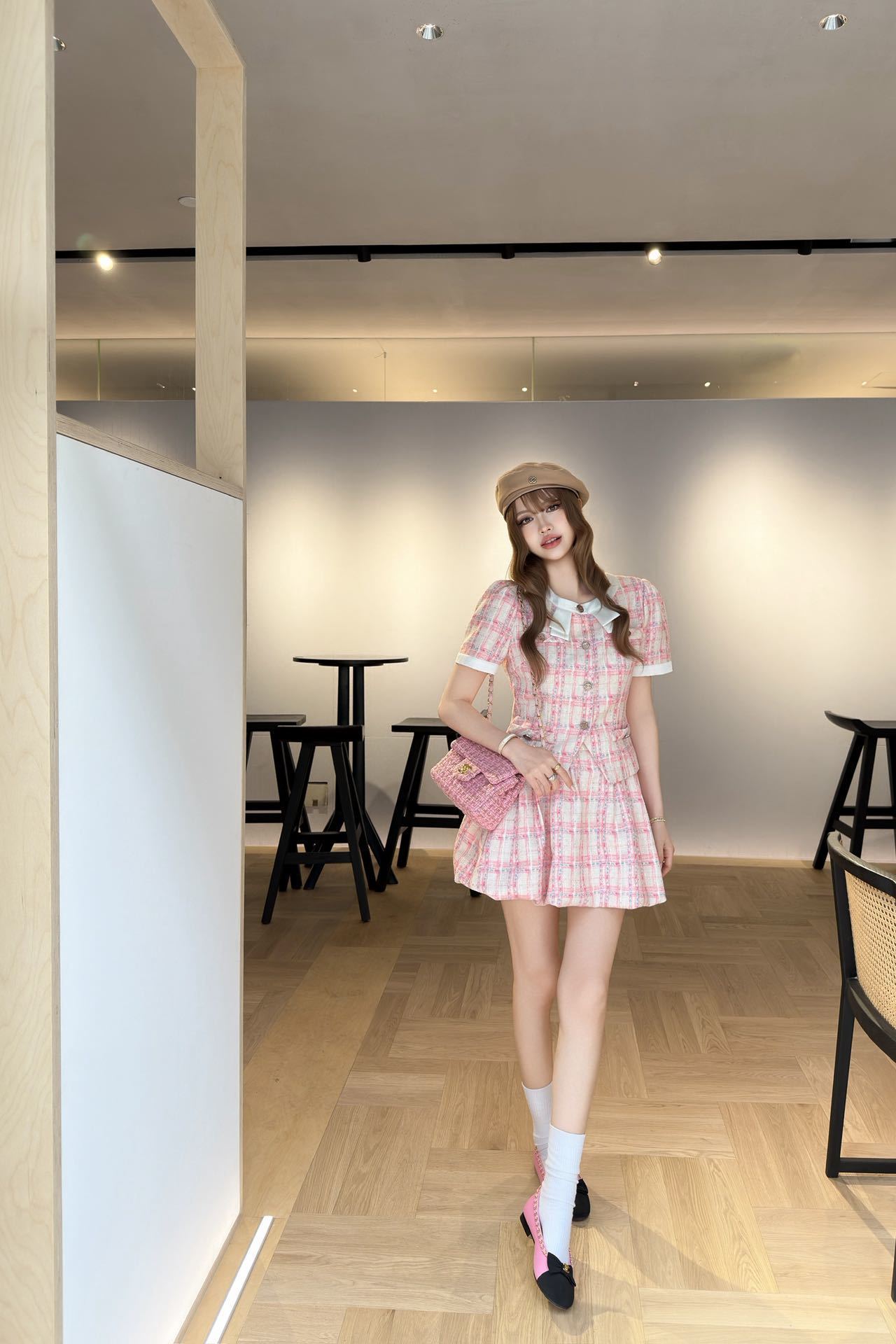 Chan New Plaid Woven Set
